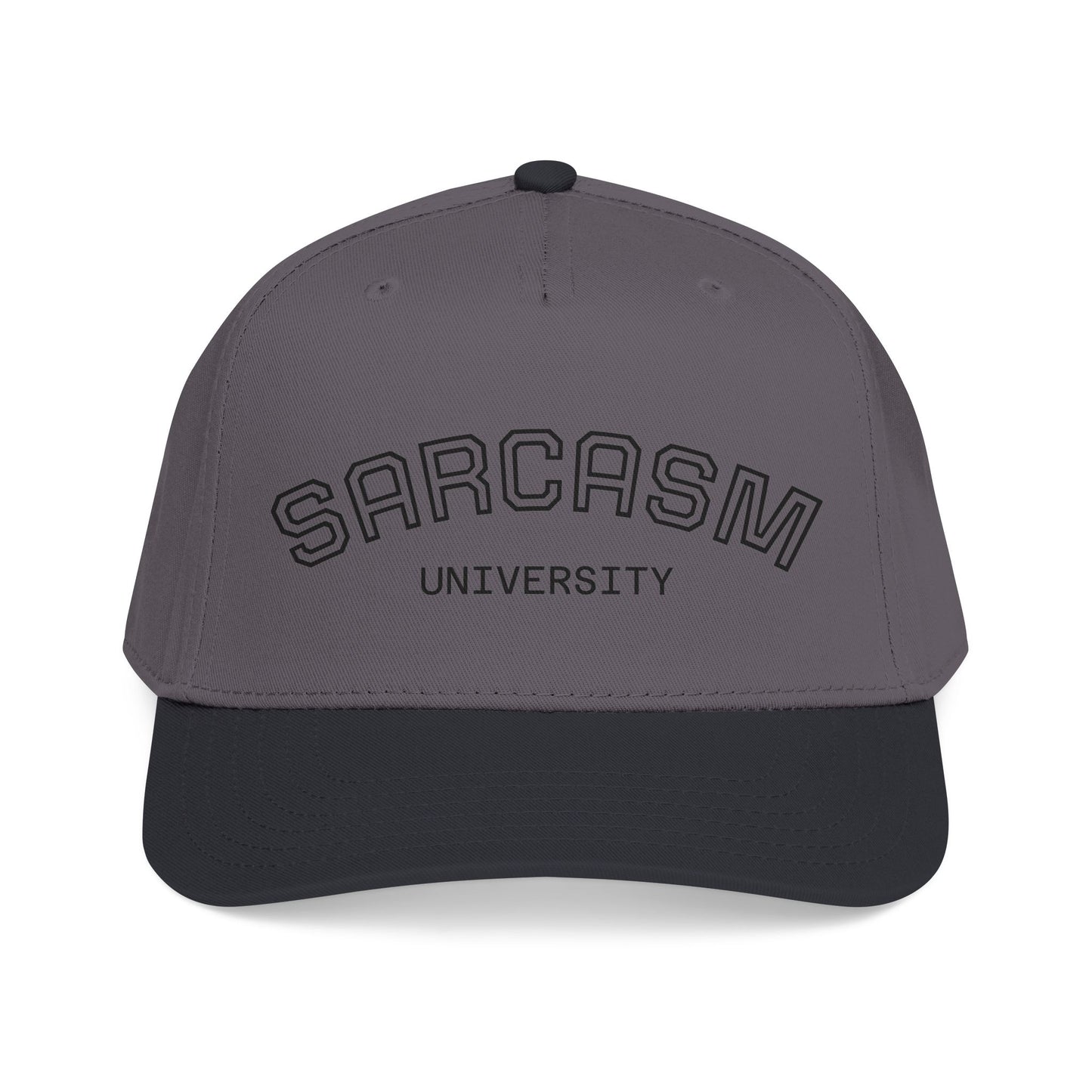 Sarcasm University Baseball Cap — Funny Embroidered Mid-Profile Hat