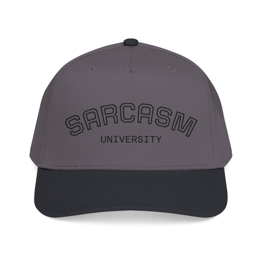 Sarcasm University Baseball Cap — Funny Embroidered Mid-Profile Hat