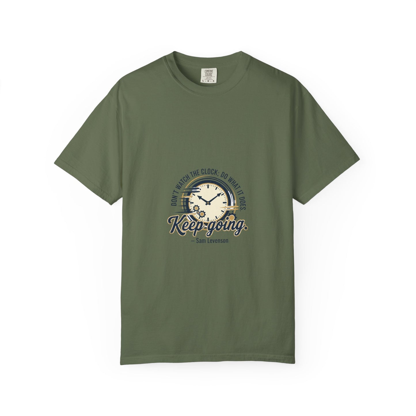 Keep Going Clock Graphic T-Shirt — Inspirational Quote Tee