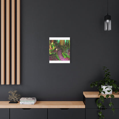 Enchanted Forest Moss Path Canvas Print — Matte Stretched Wall Art