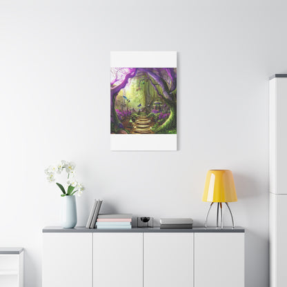 Enchanted Fairy Forest Canvas Wall Art — Magical Woodland Pathway
