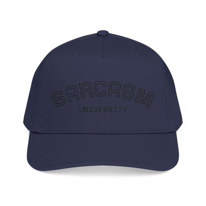 Sarcasm University Baseball Cap — Funny Embroidered Mid-Profile Hat
