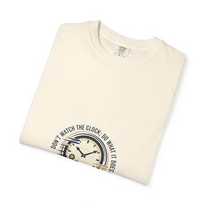 Keep Going Clock Graphic T-Shirt — Inspirational Quote Tee