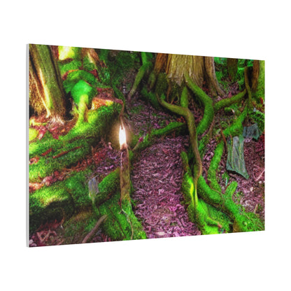 Enchanted Forest Moss Path Canvas Print — Matte Stretched Wall Art