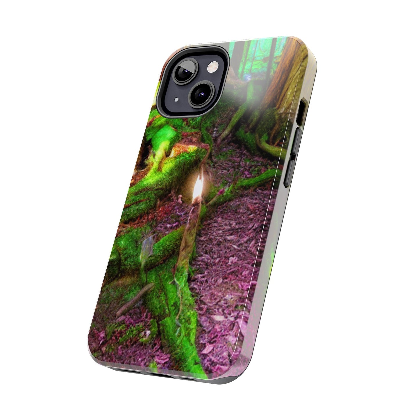 Forest Moss Candle Phone Case — Enchanted Woodland Tough Phone Case