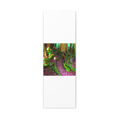 Enchanted Forest Moss Path Canvas Print — Matte Stretched Wall Art