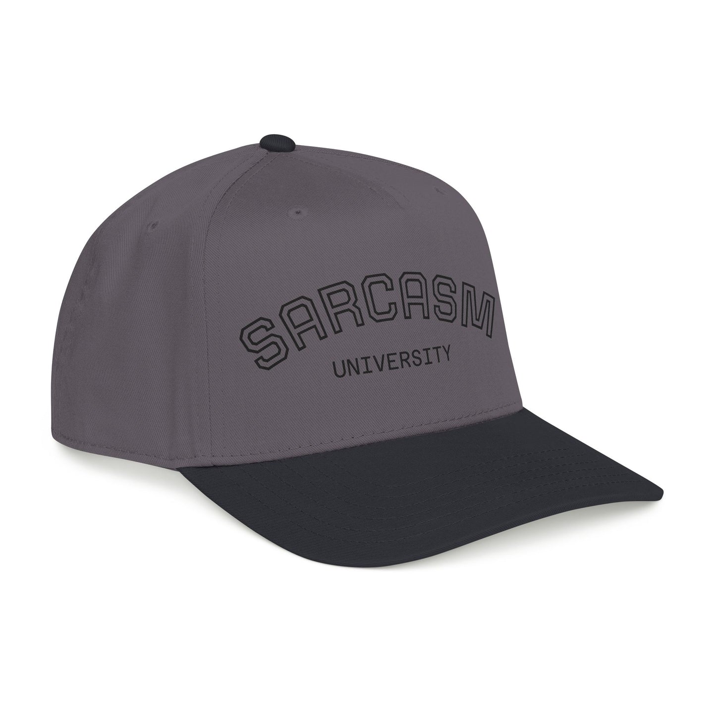 Sarcasm University Baseball Cap — Funny Embroidered Mid-Profile Hat