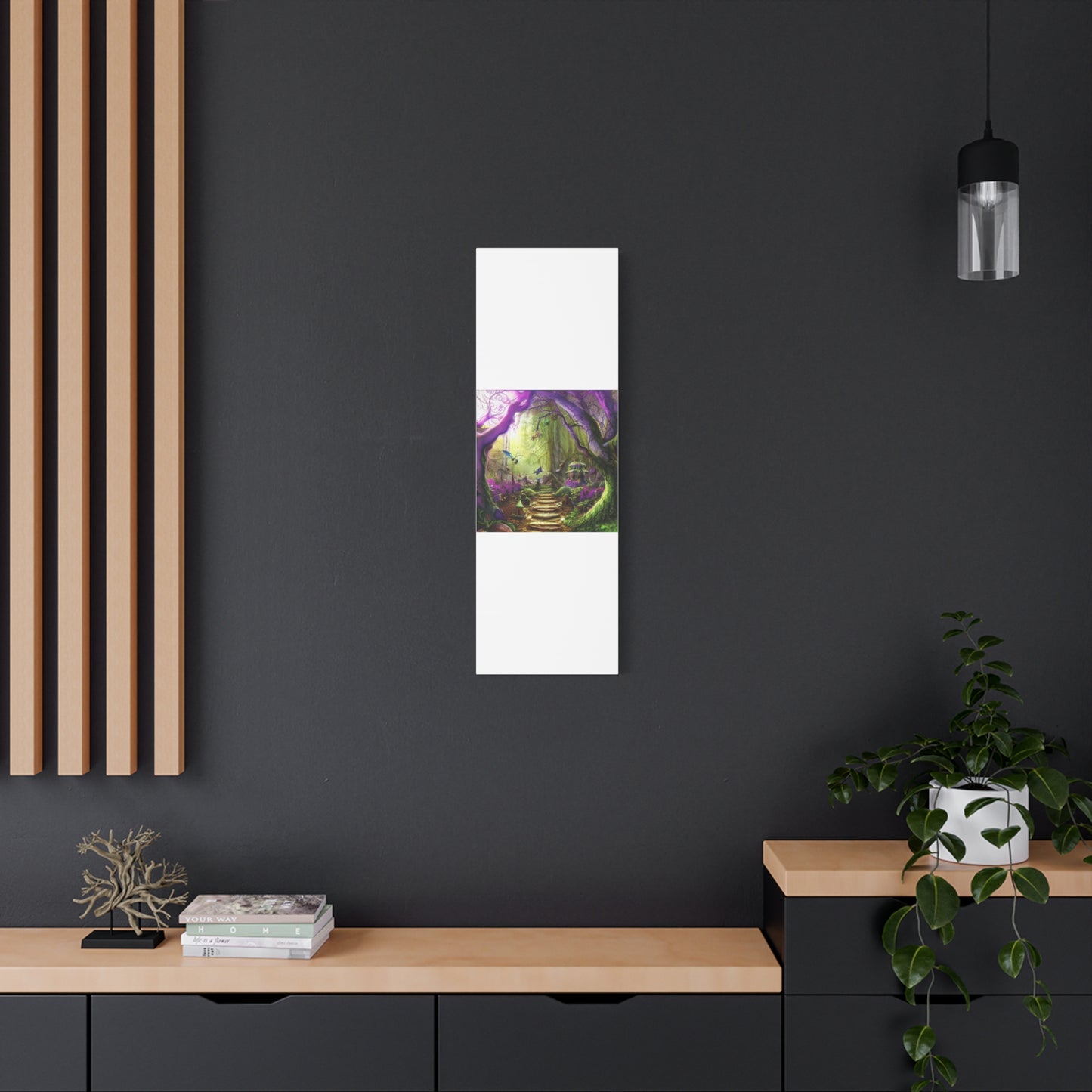 Enchanted Fairy Forest Canvas Wall Art — Magical Woodland Pathway