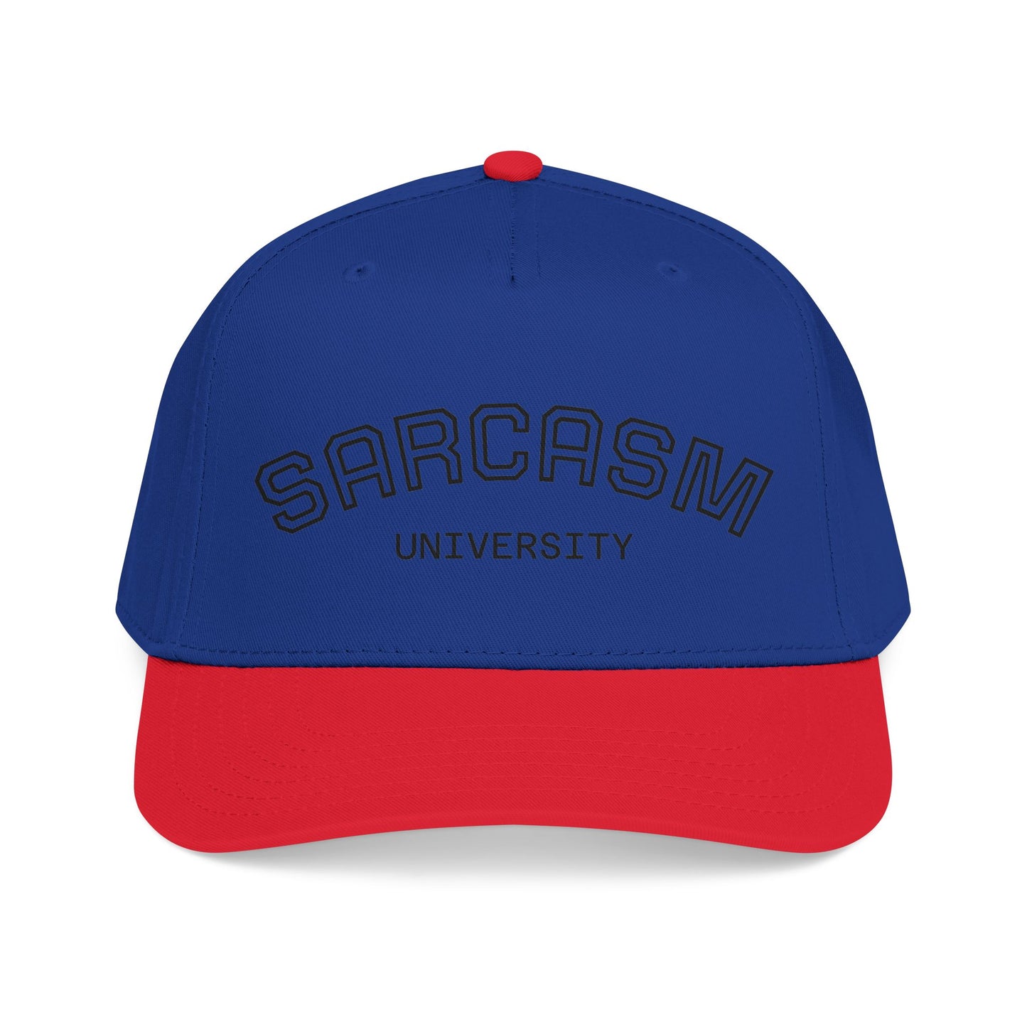 Sarcasm University Baseball Cap — Funny Embroidered Mid-Profile Hat