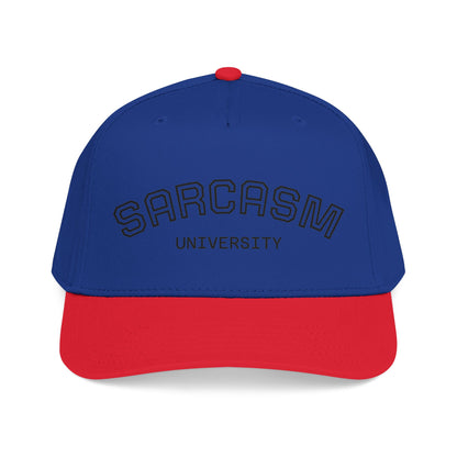 Sarcasm University Baseball Cap — Funny Embroidered Mid-Profile Hat