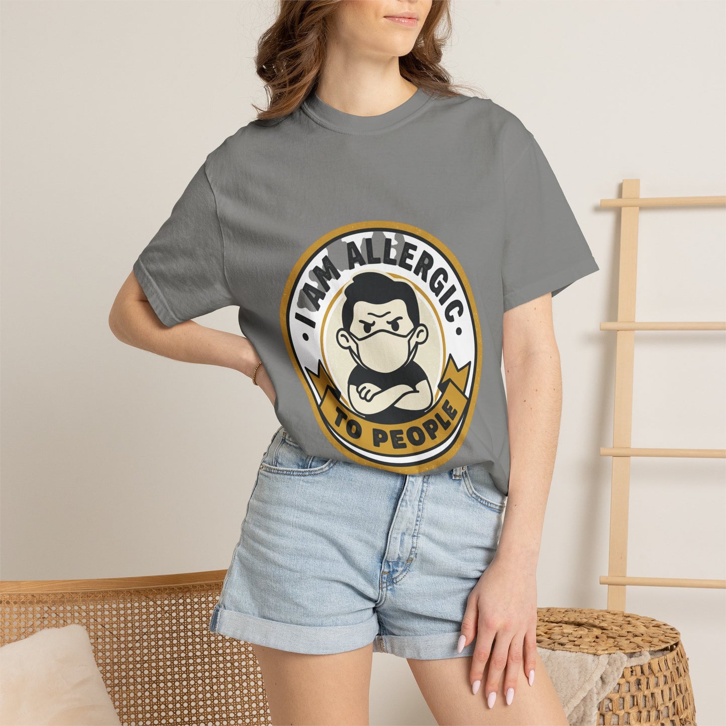 I Am Allergic To People T-Shirt — Funny Anti-Social Graphic Tee