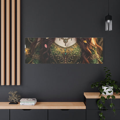 Forest Goddess Canvas Print – Ethereal Redhead Portrait Matte Stretched Wall Art