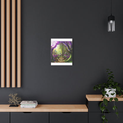 Enchanted Fairy Forest Canvas Wall Art — Magical Woodland Pathway