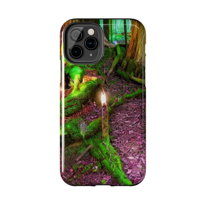 Forest Moss Candle Phone Case — Enchanted Woodland Tough Phone Case