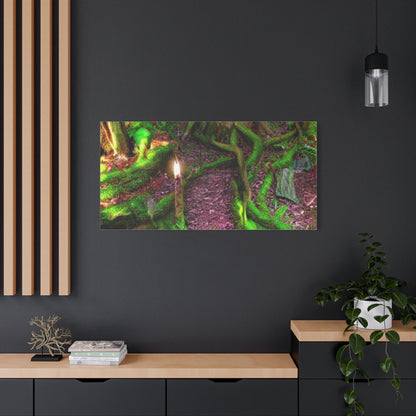 Enchanted Forest Moss Path Canvas Print — Matte Stretched Wall Art