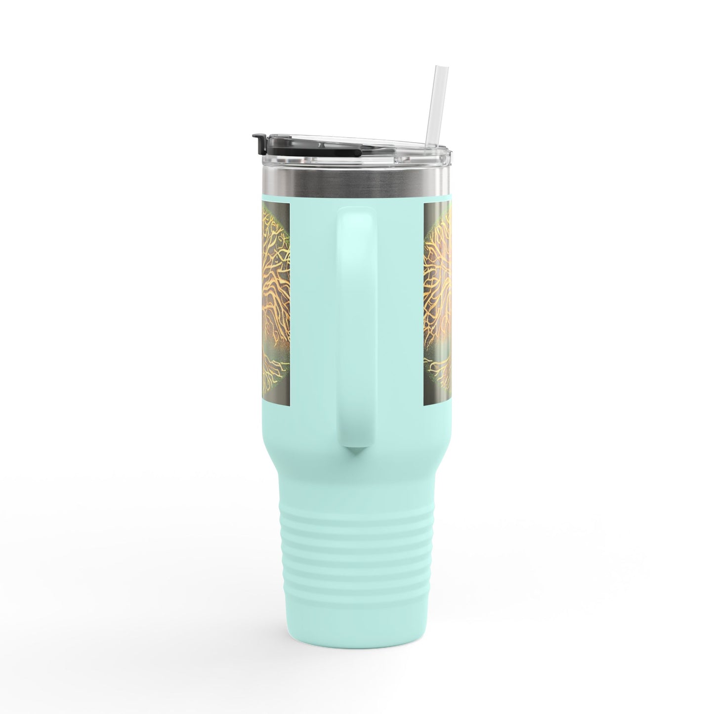 40oz Insulated Travel Mug — Golden Tree of Life Design