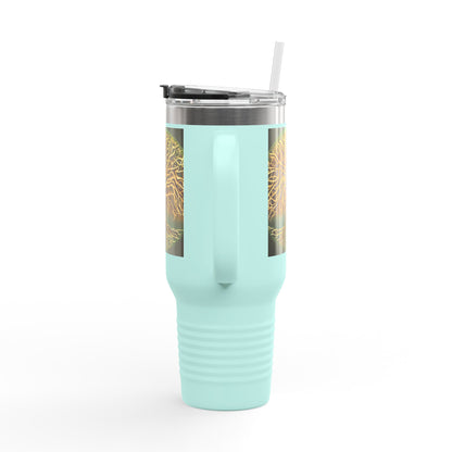 40oz Insulated Travel Mug — Golden Tree of Life Design