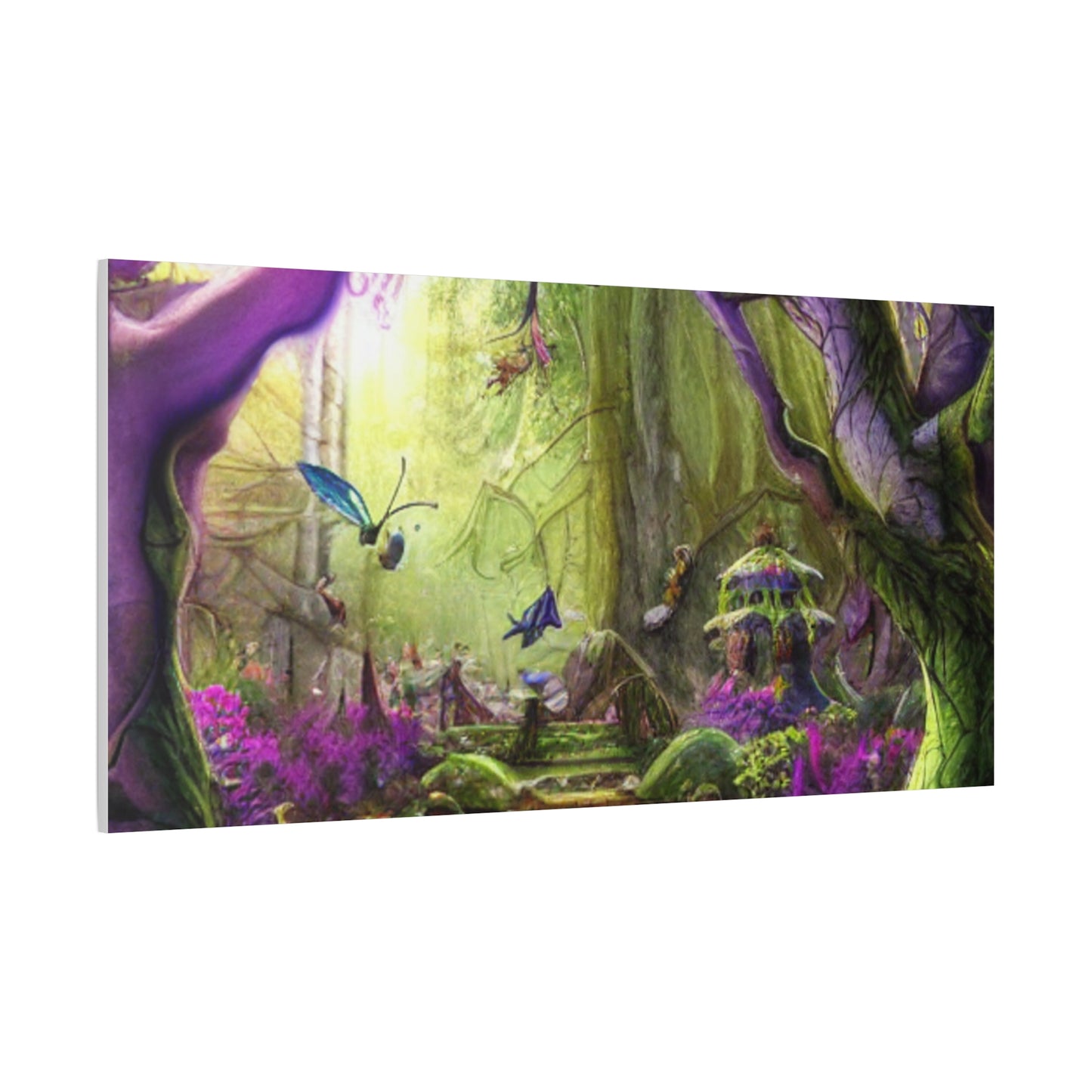 Enchanted Fairy Forest Canvas Wall Art — Magical Woodland Pathway