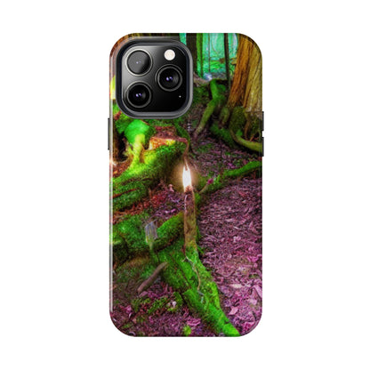 Forest Moss Candle Phone Case — Enchanted Woodland Tough Phone Case