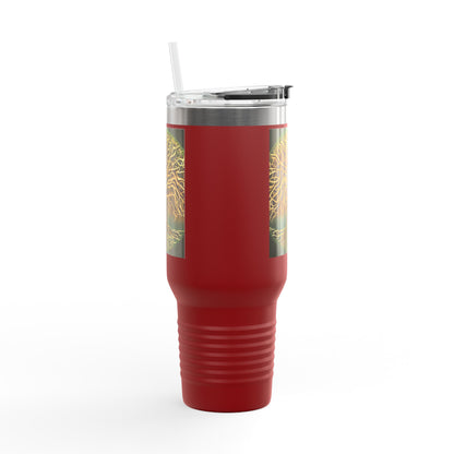 40oz Insulated Travel Mug — Golden Tree of Life Design