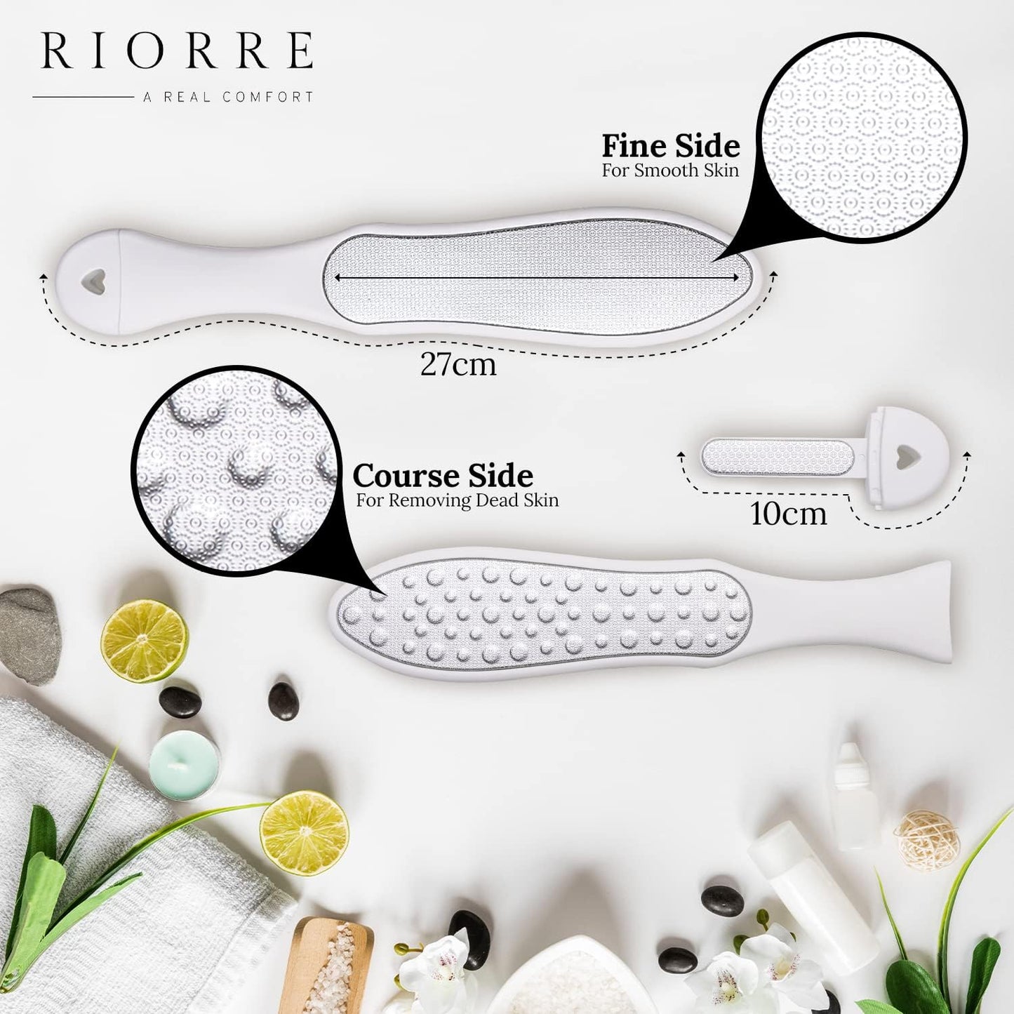 Professional Foot Scrubber for Hard Skin - Pack 1 (3 in 1) Pedicure Foot File, Foot Scraper & Callus Remover for Feet Leaving Soft & Smooth Heels