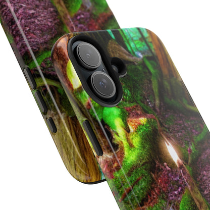 Forest Moss Candle Phone Case — Enchanted Woodland Tough Phone Case