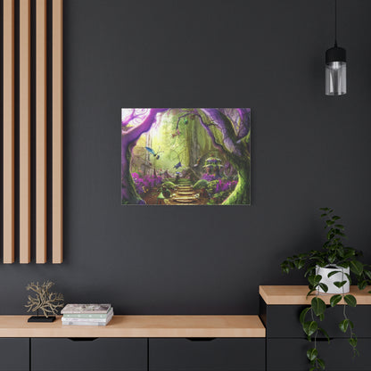 Enchanted Fairy Forest Canvas Wall Art — Magical Woodland Pathway
