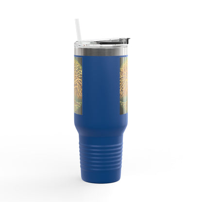 40oz Insulated Travel Mug — Golden Tree of Life Design