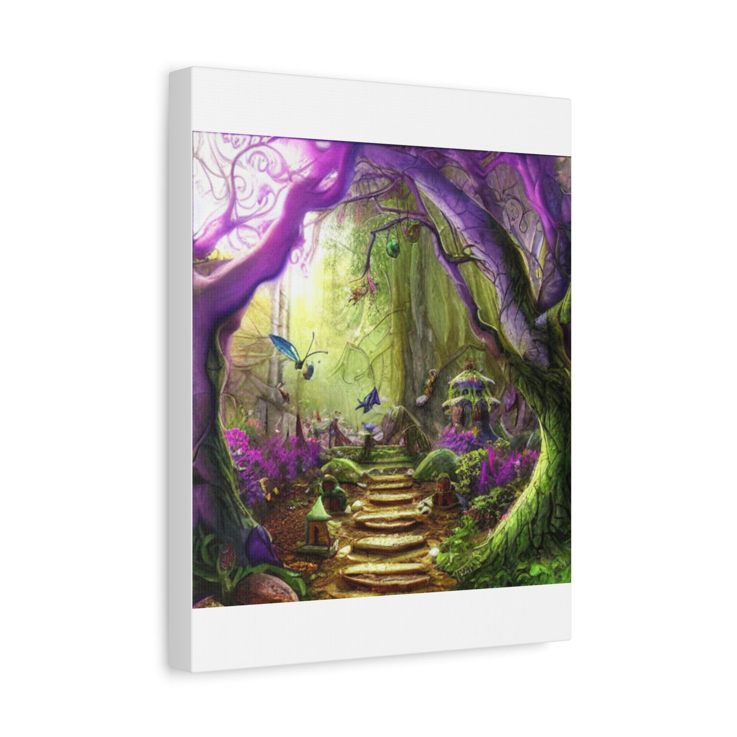 Enchanted Fairy Forest Canvas Wall Art — Magical Woodland Pathway
