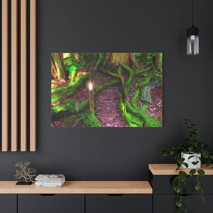 Enchanted Forest Moss Path Canvas Print — Matte Stretched Wall Art