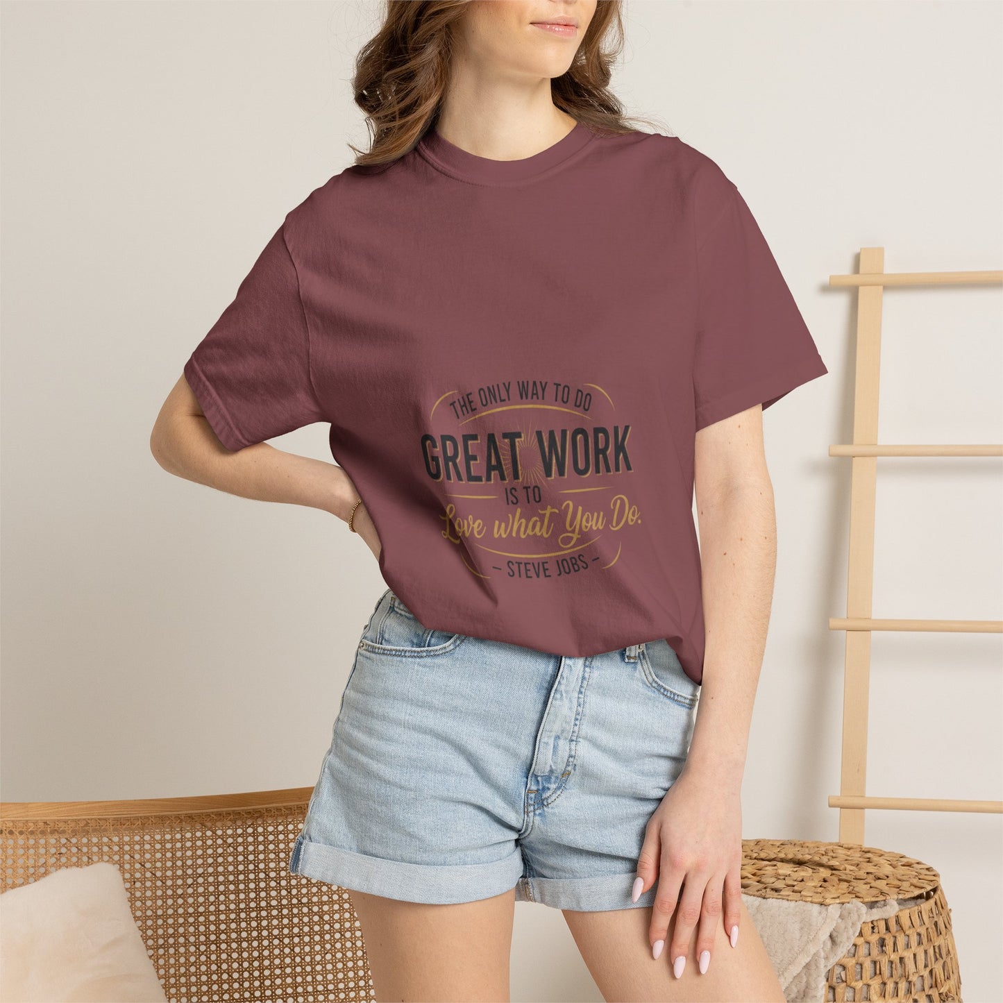 Steve Jobs Quote T-Shirt — "Great Work Is To Love What You Do" Motivational Tee