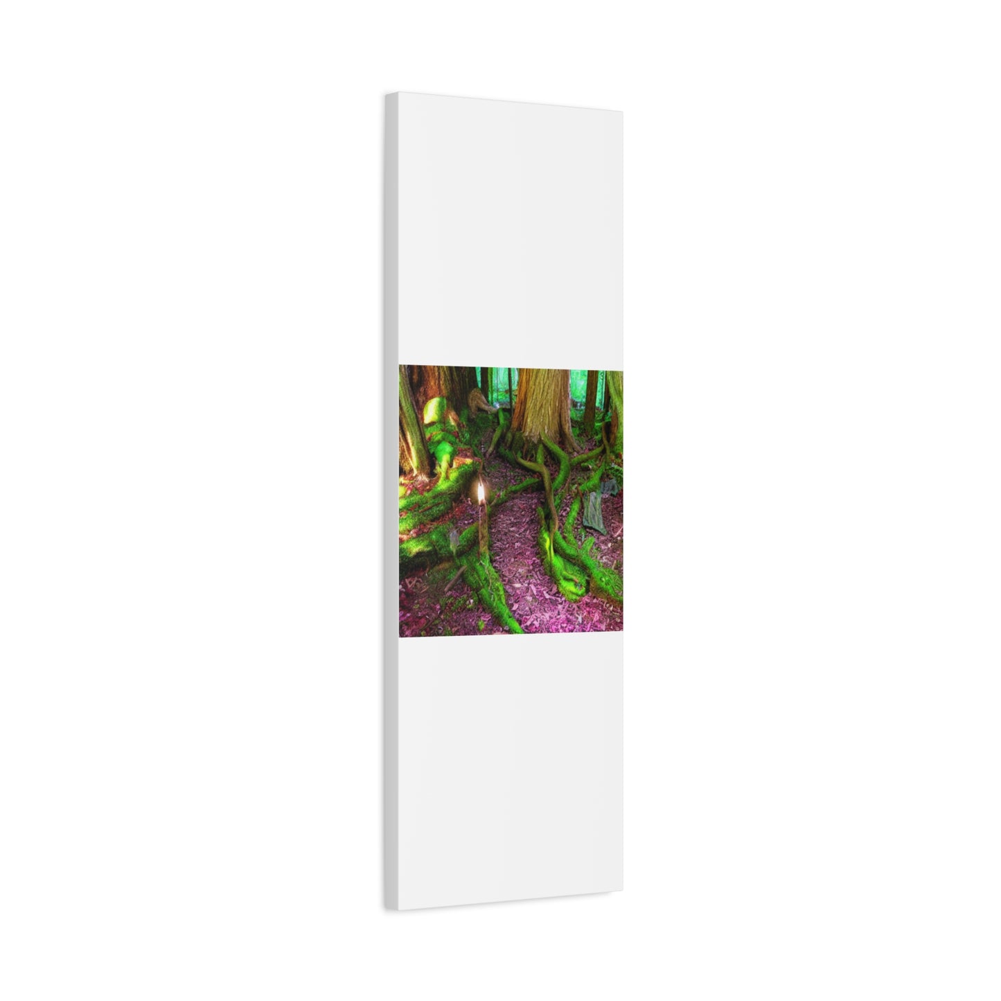 Enchanted Forest Moss Path Canvas Print — Matte Stretched Wall Art