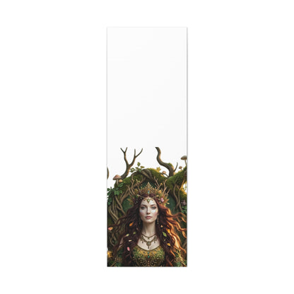 Forest Goddess Canvas Print – Ethereal Redhead Portrait Matte Stretched Wall Art