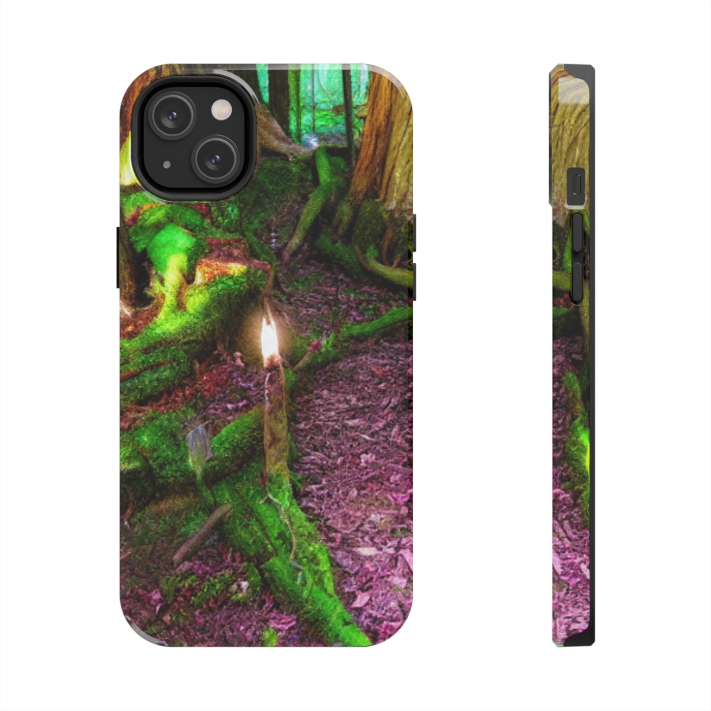 Forest Moss Candle Phone Case — Enchanted Woodland Tough Phone Case
