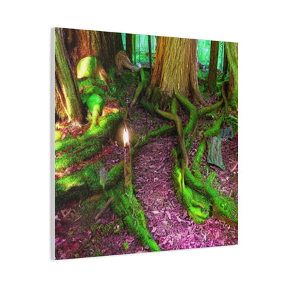 Enchanted Forest Moss Path Canvas Print — Matte Stretched Wall Art