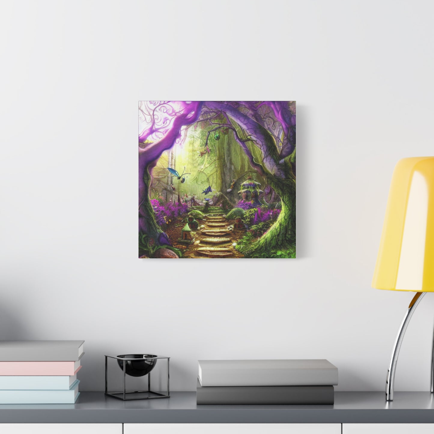 Enchanted Fairy Forest Canvas Wall Art — Magical Woodland Pathway