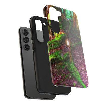 Forest Moss Candle Phone Case — Enchanted Woodland Tough Phone Case