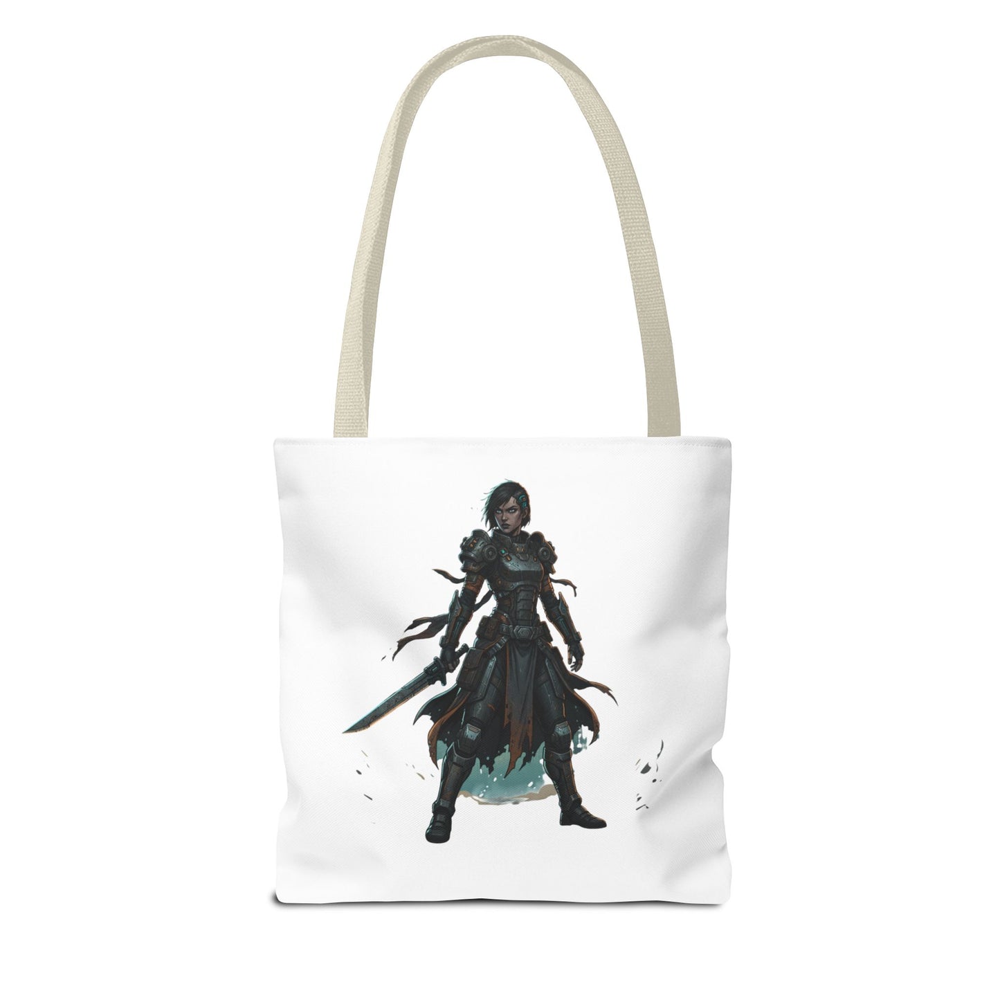 Rogue Warrior Tote Bag – Dark Fantasy Assassin Illustration