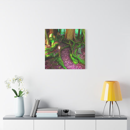 Enchanted Forest Moss Path Canvas Print — Matte Stretched Wall Art
