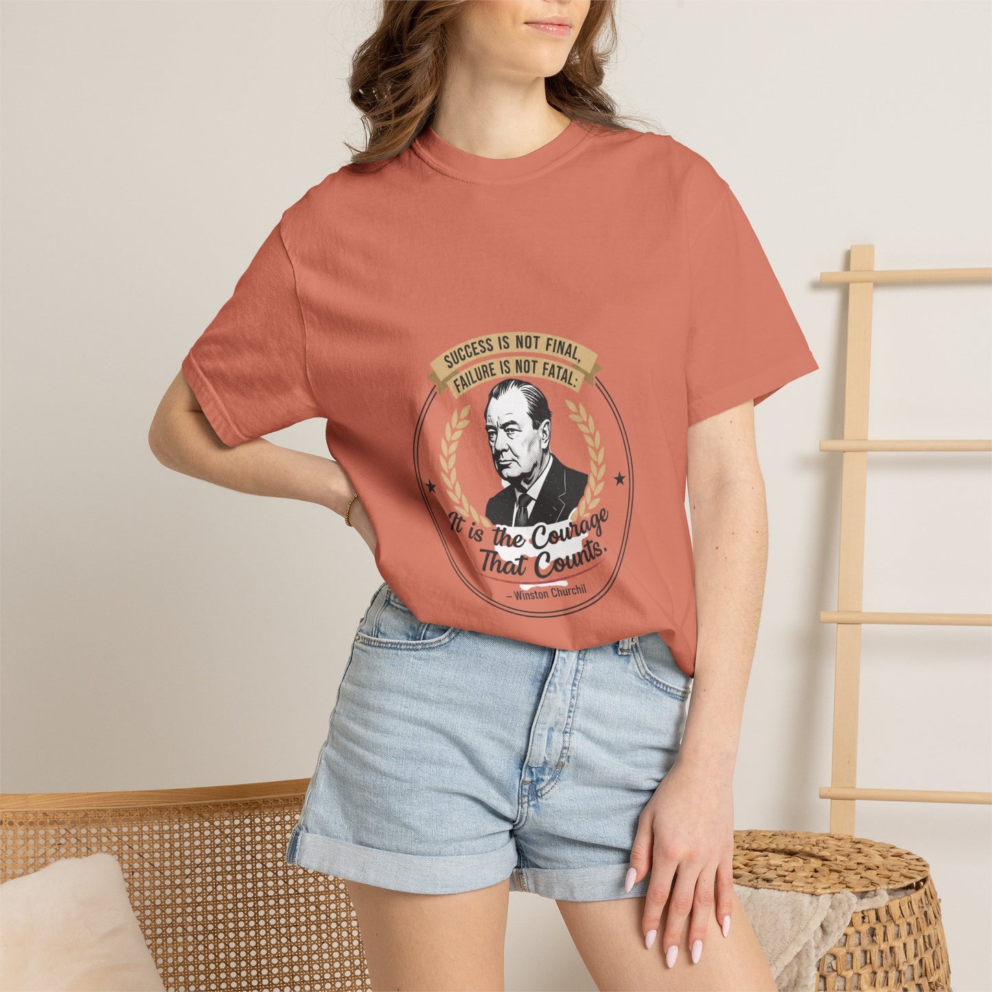 Courage Quote T-Shirt — "It Is the Courage That Counts" Motivational Tee