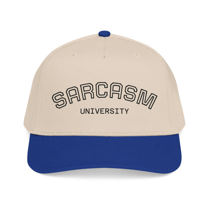 Sarcasm University Baseball Cap — Funny Embroidered Mid-Profile Hat