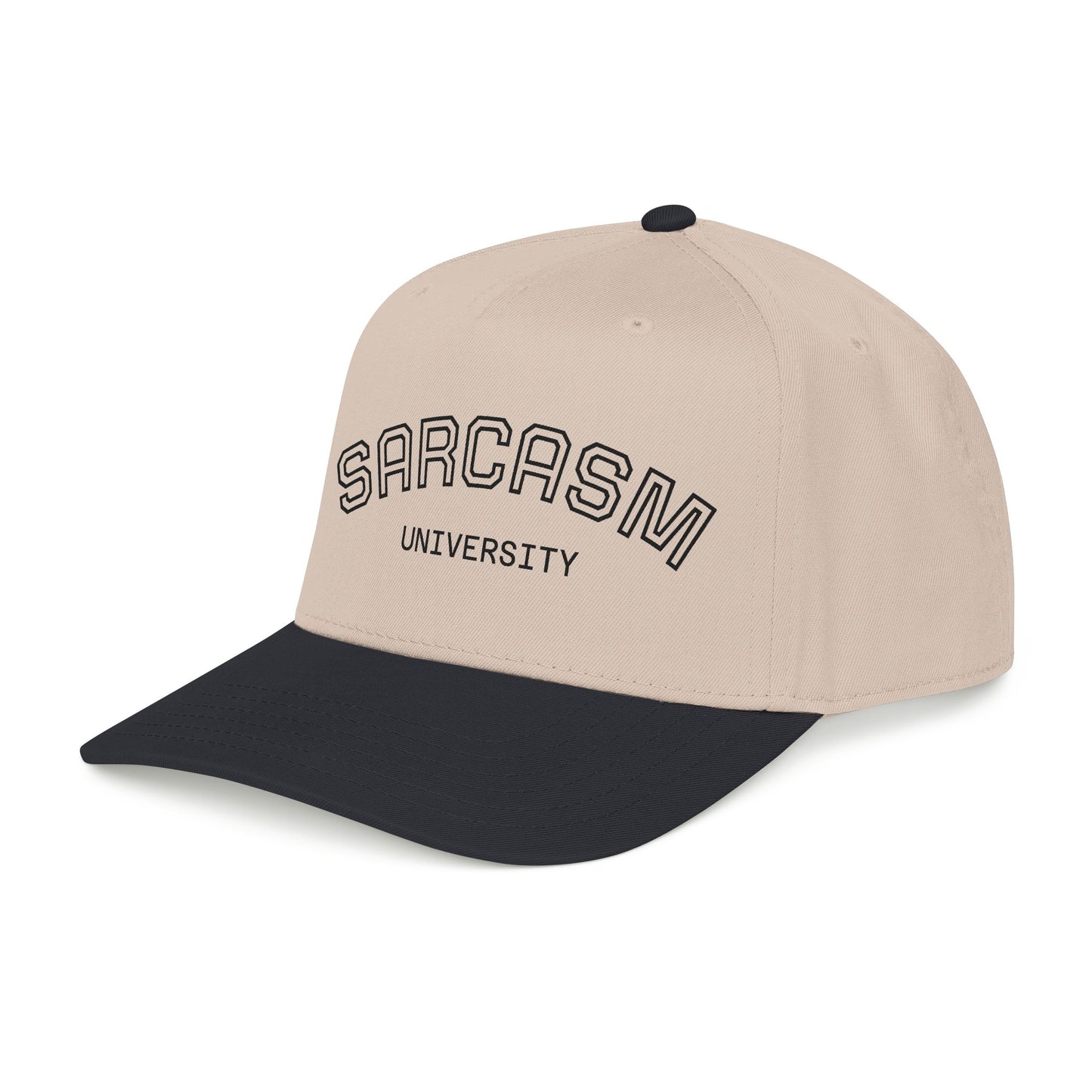 Sarcasm University Baseball Cap — Funny Embroidered Mid-Profile Hat