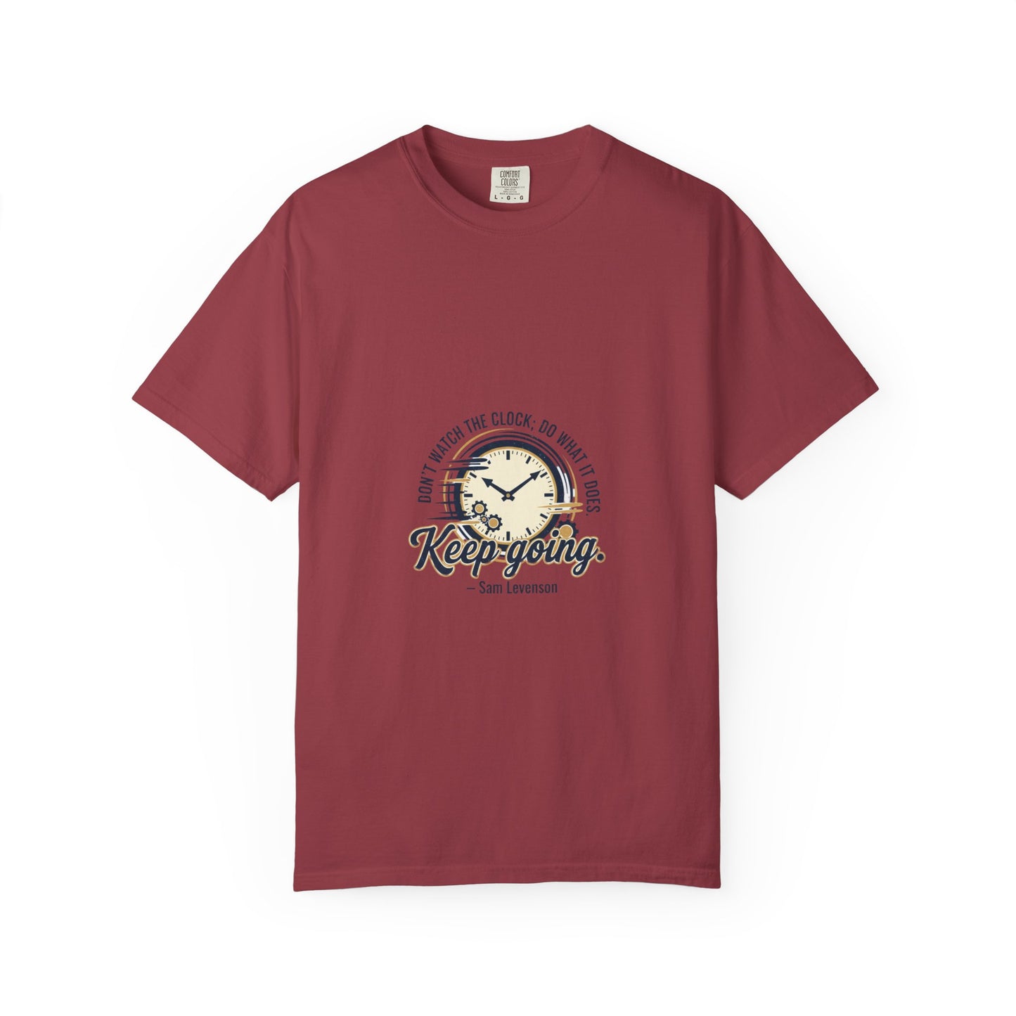 Keep Going Clock Graphic T-Shirt — Inspirational Quote Tee