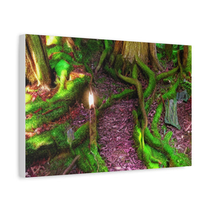 Enchanted Forest Moss Path Canvas Print — Matte Stretched Wall Art