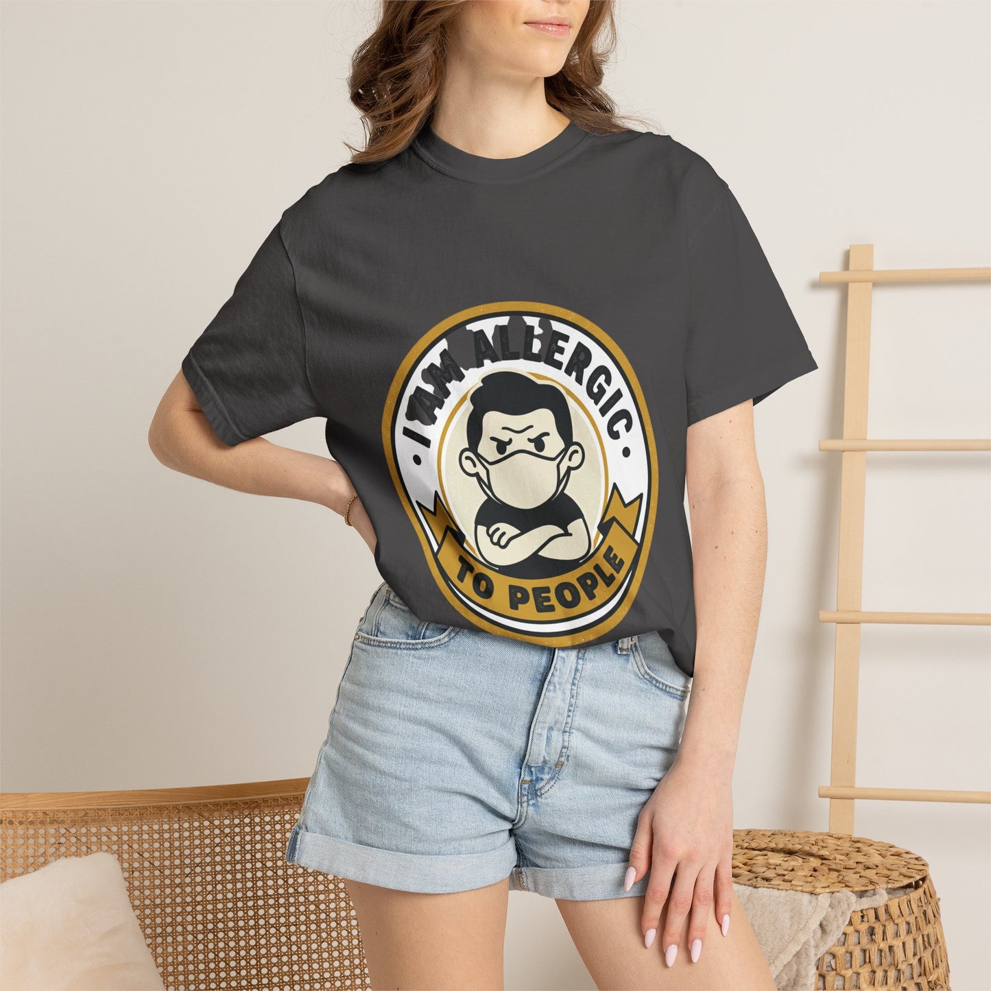 I Am Allergic To People T-Shirt — Funny Anti-Social Graphic Tee