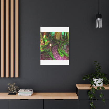 Enchanted Forest Moss Path Canvas Print — Matte Stretched Wall Art