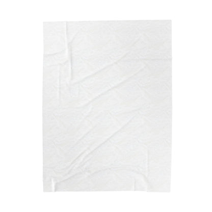 Velveteen Plush Blanket — Monochrome Geometric Rose Throw (Black & White Floral)