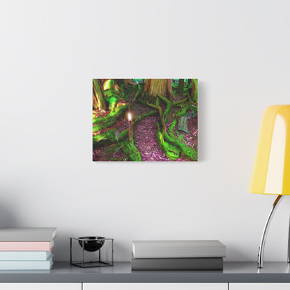 Enchanted Forest Moss Path Canvas Print — Matte Stretched Wall Art