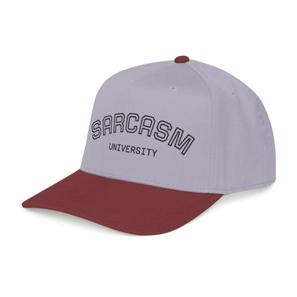 Sarcasm University Baseball Cap — Funny Embroidered Mid-Profile Hat