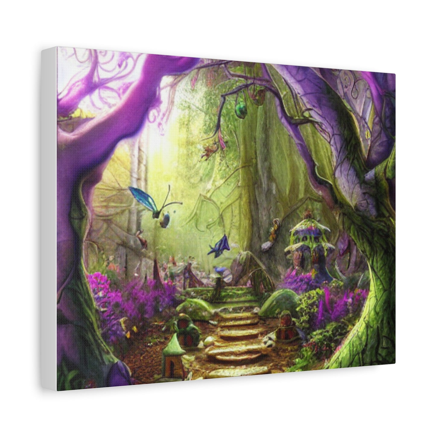 Enchanted Fairy Forest Canvas Wall Art — Magical Woodland Pathway
